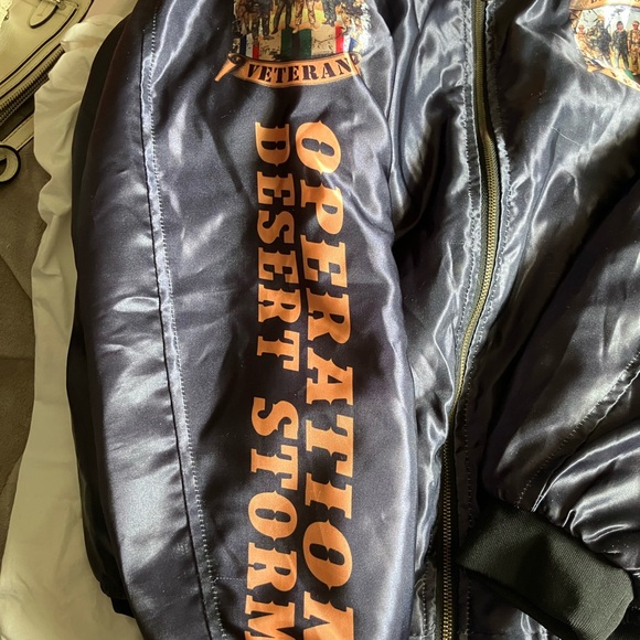 Vintage Operation Desert Storm Veteran Military Jacket Mens Large USA - Picture 4 of 8